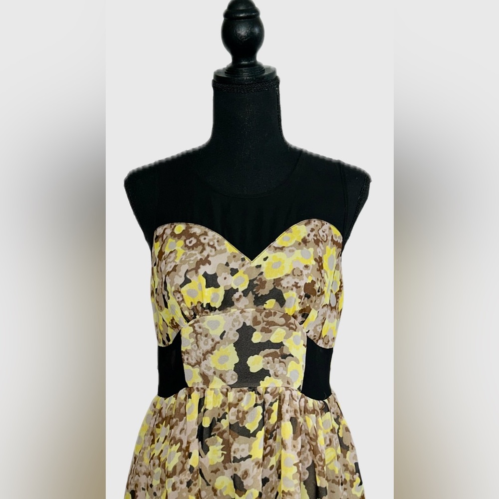 πROMEO & JULIET COUTURE! HIGH-LOW DRESS! SUPER SLEEK! SHEER TOP & SIDE PANELS! - Picture 15 of 16